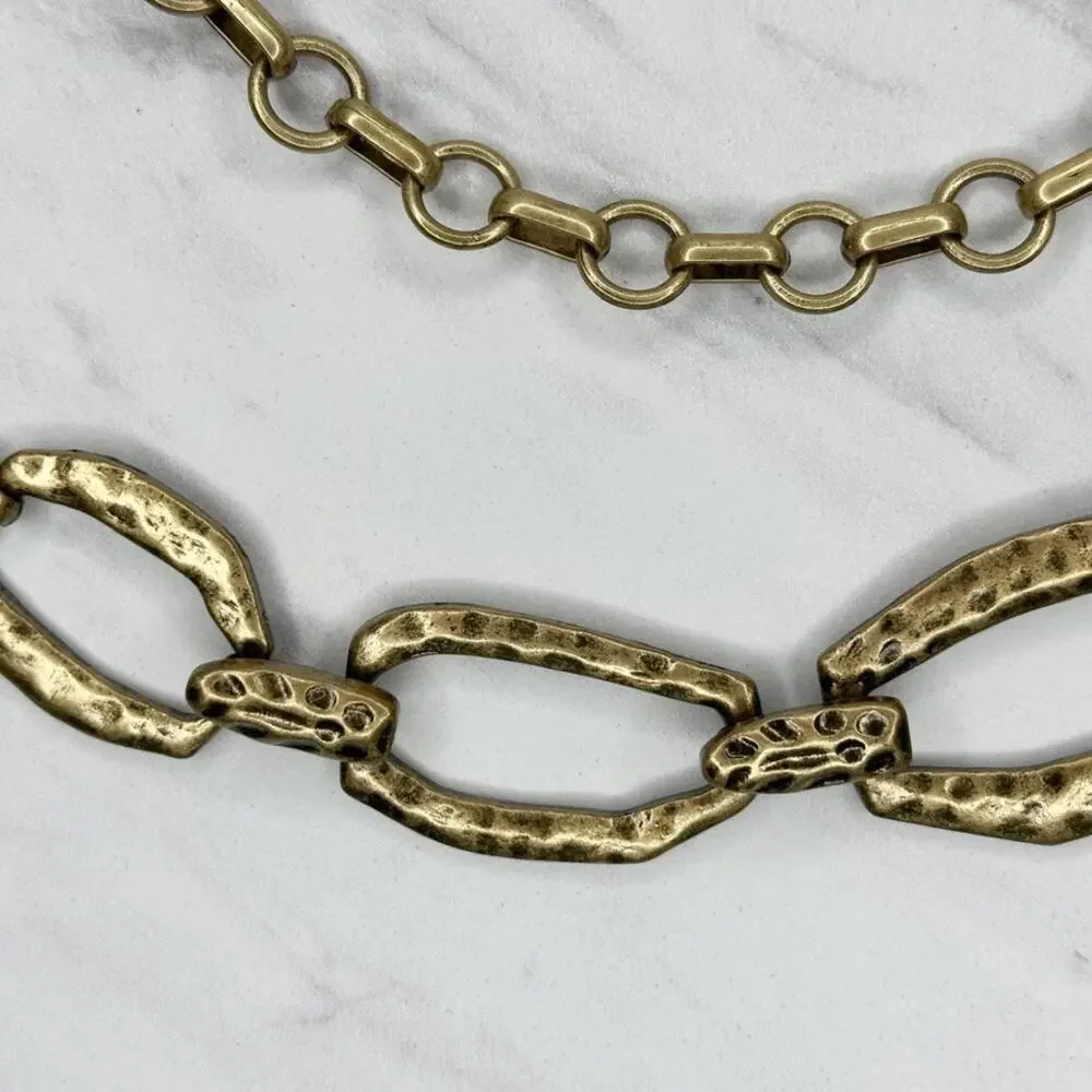 Chico's Free Spirit Gold Tone Chain Belt Medium/Large (M/L) ✨